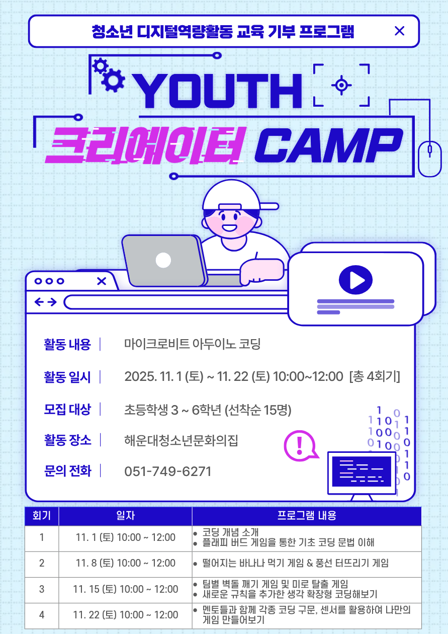 [디지털역량활동] YOUTH 크리에이터 CAMP의 파일이미지