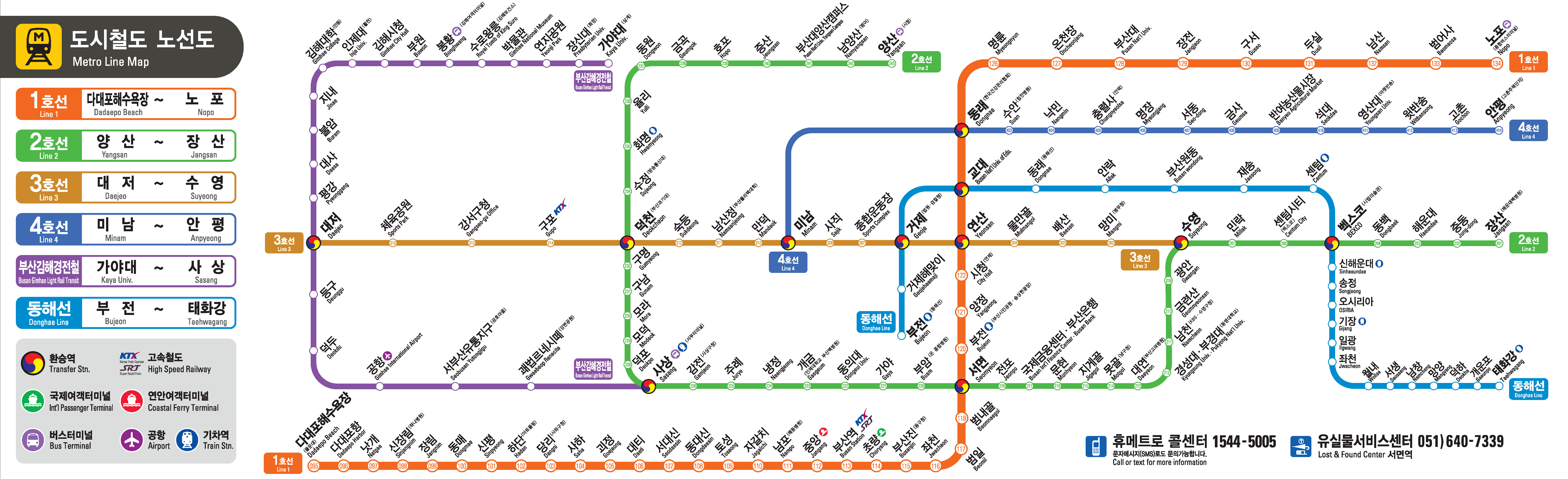 부산도시철도노선도-해운대구 내의 도시철도역은 센텀시티, 시립미술관, 해운대, 중동, 동백, 장산역이 있습니다.