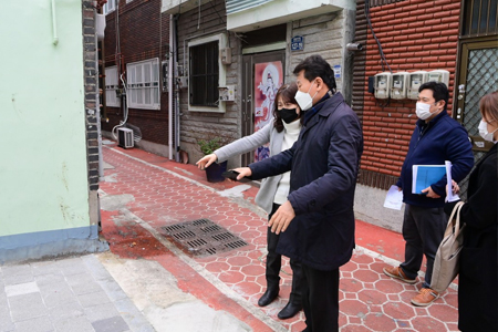 반송동 도시재생사업 조성 현장