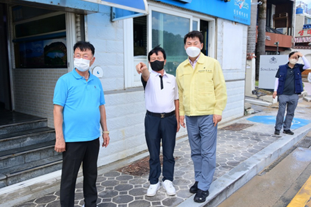 송정 태풍 피해복구 현장