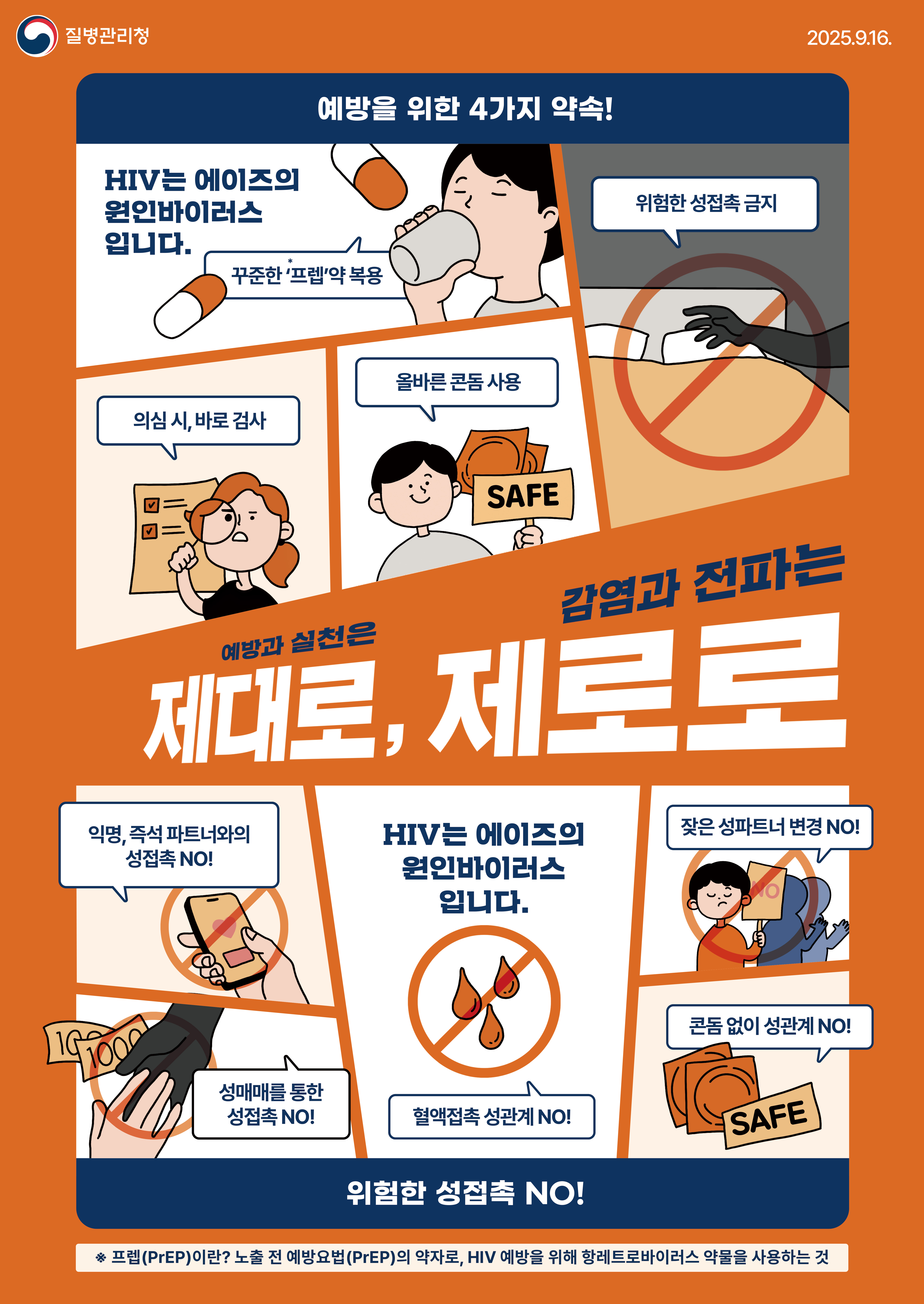 HIV(에이즈) 예방을 위한 약속! 함께 실천해요!