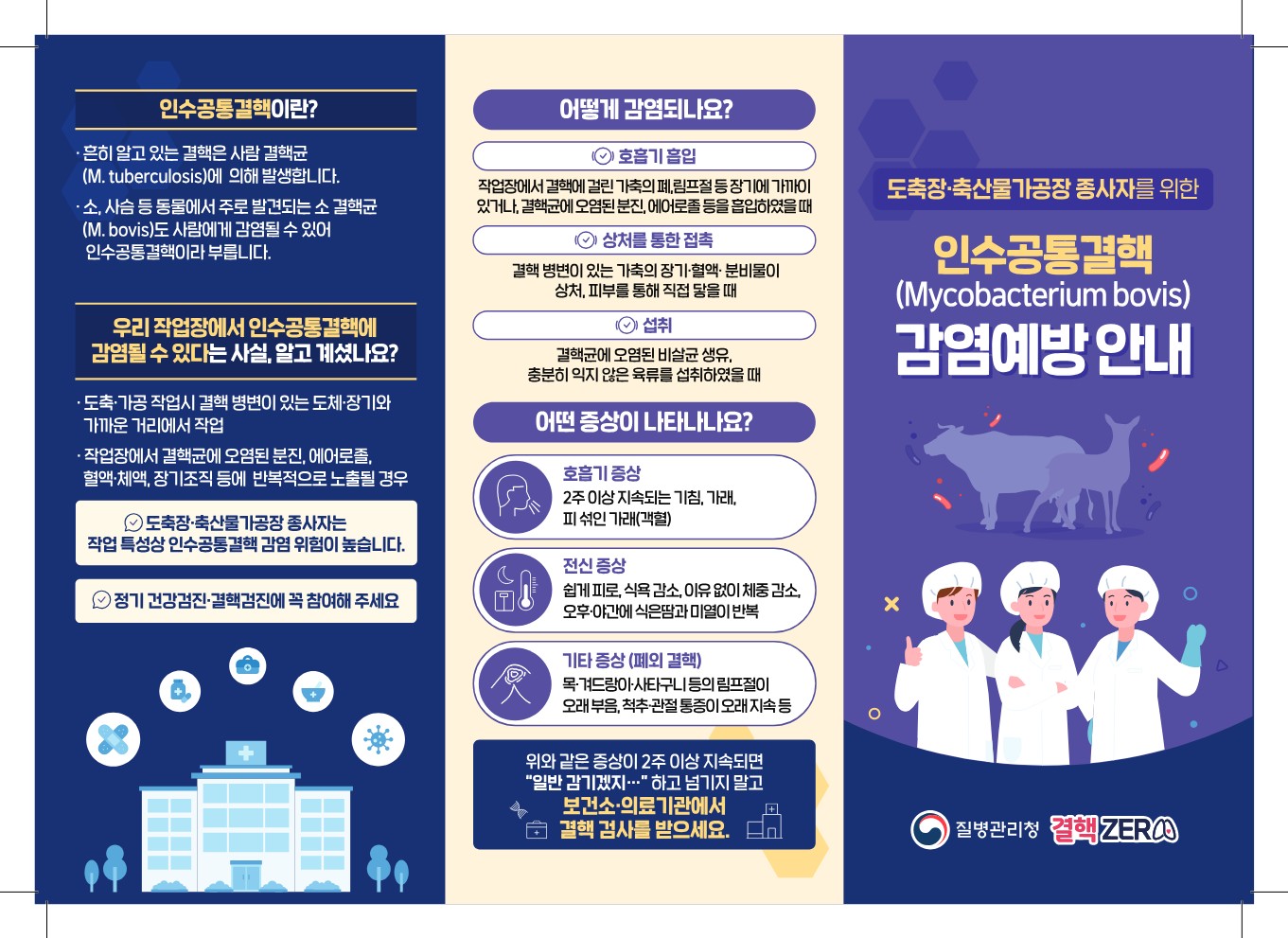 인수공통결핵 감염예방안내