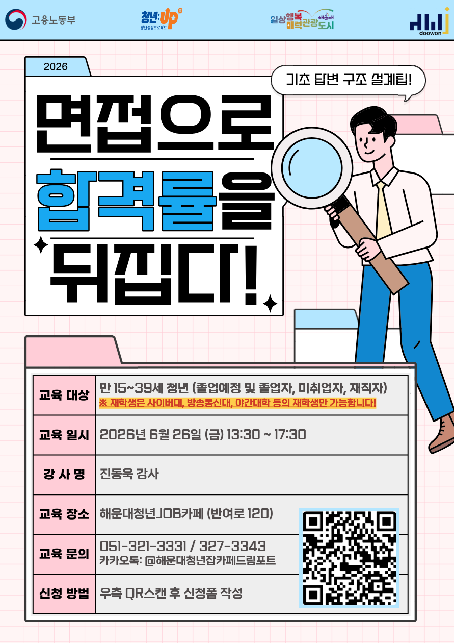 [청년JOB카페] 면접으로 합격률을 뒤집다