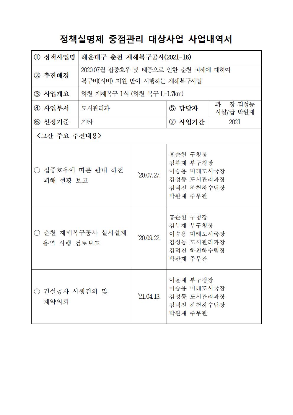 [2021-16]해운대구 춘천 재해복구공사