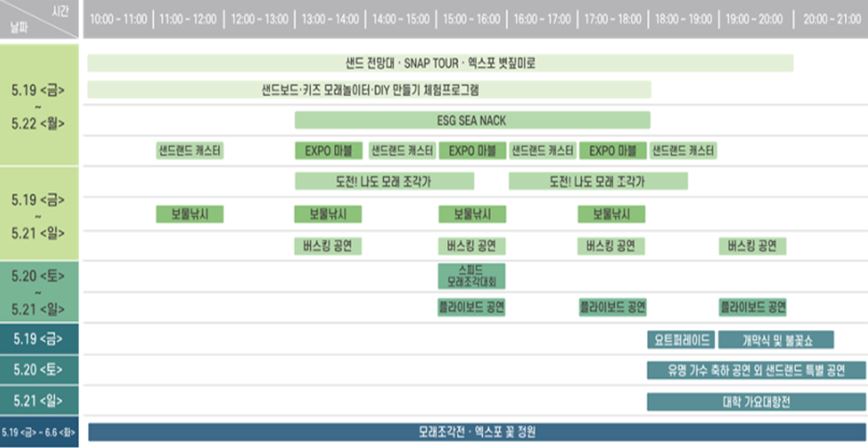 모래축제 행사 배치도