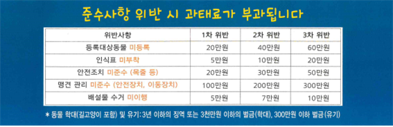 과태료 부과 대상 안내 이미지