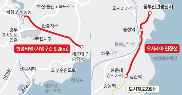 반송터널·오시리아선 구축 6년 앞당겨진다