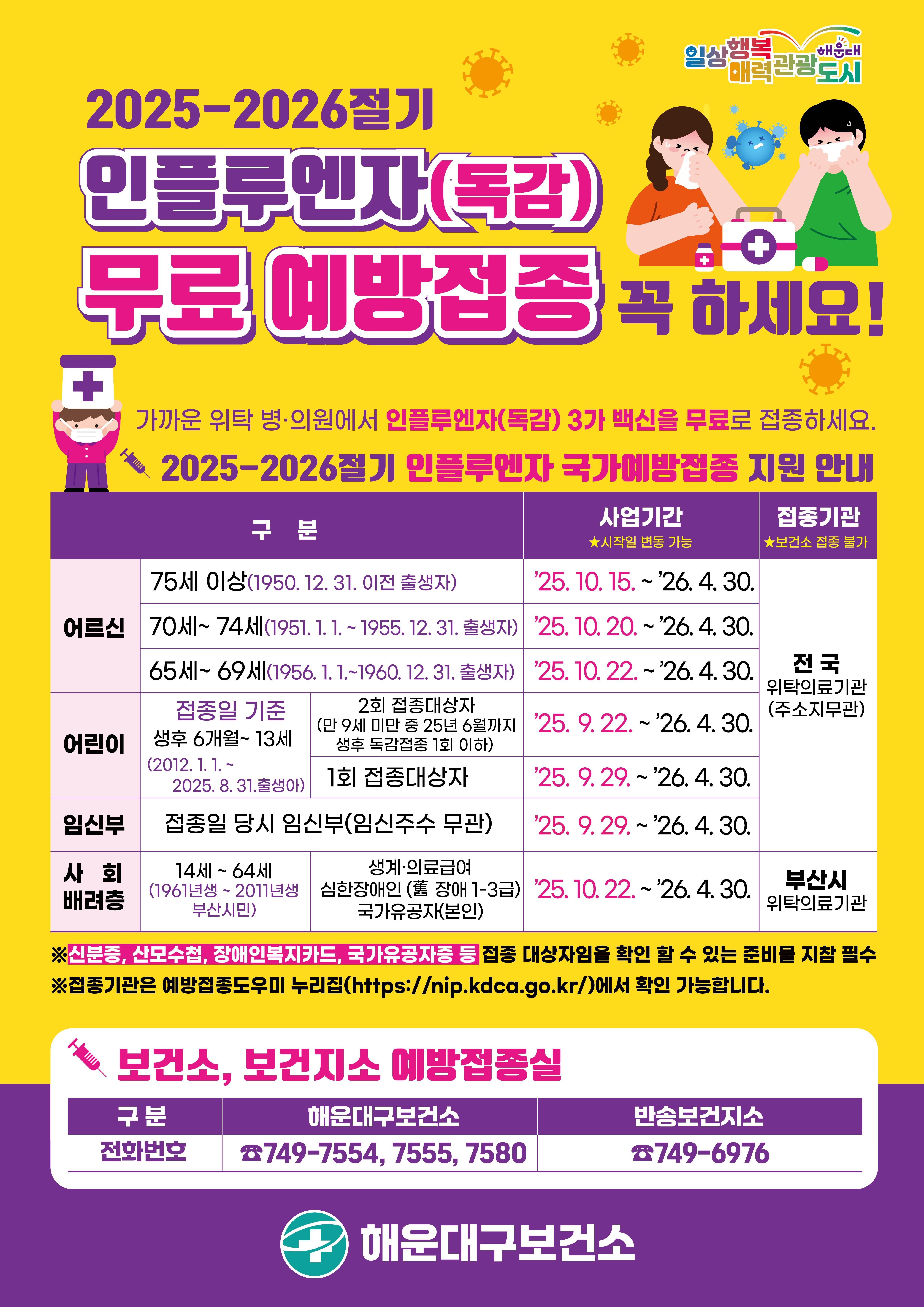 2025-2026절기 인플루엔자 국가예방접종 안내